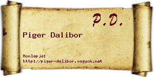 Piger Dalibor névjegykártya